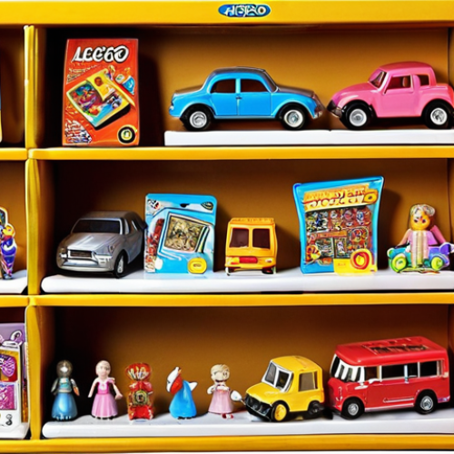 Home 4 **Image of a vibrant and diverse online marketplace like Allegro, filled with "Turning Mecard" toys, both new and used. Show a variety of Mecard models, some in original packaging, others displayed as if ready for play. Emphasize the feeling of discovering hidden treasures and great deals. The style should be bright, colorful, and appealing to children and collectors.**